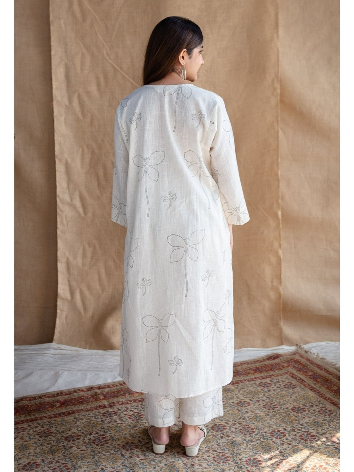 Ivory Blossom Minimalist Co-ord Set