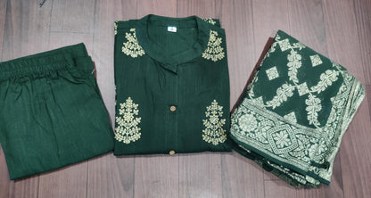 Superhit design for festival season For Womens Kurta Pant And Dupatta Set