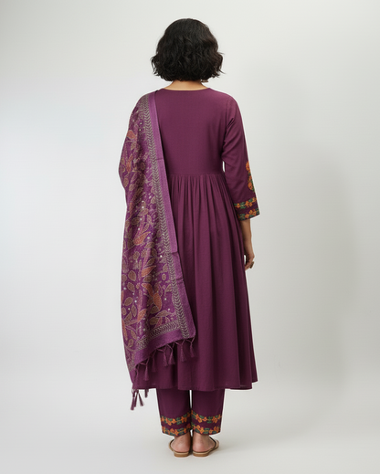 Pure Cotton Kurti With Classy Pintex Work & Embroidery Work Set